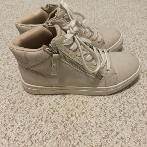 Target Cream High-Top Sneakers